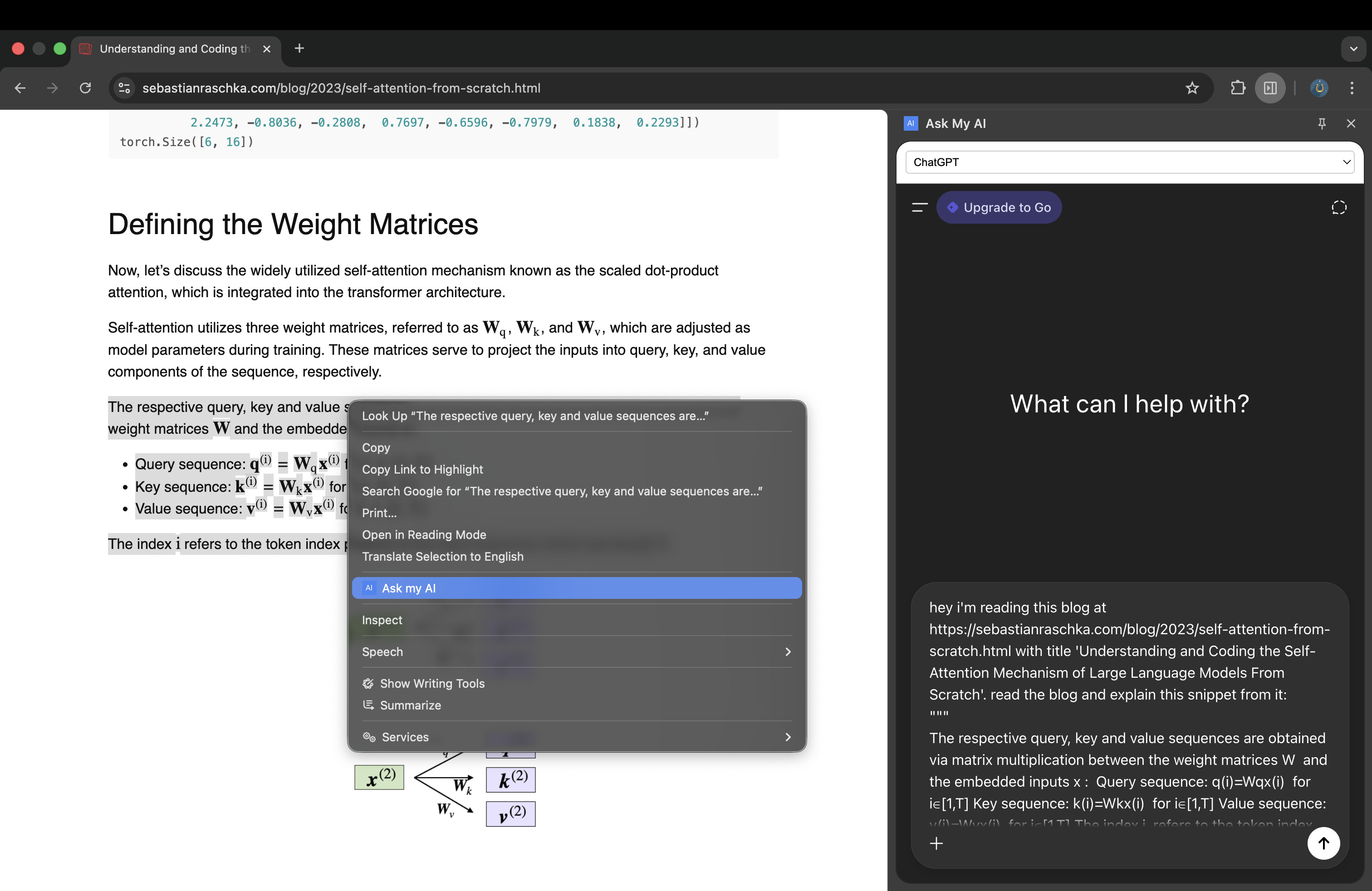 Ask My AI Extension Screenshot