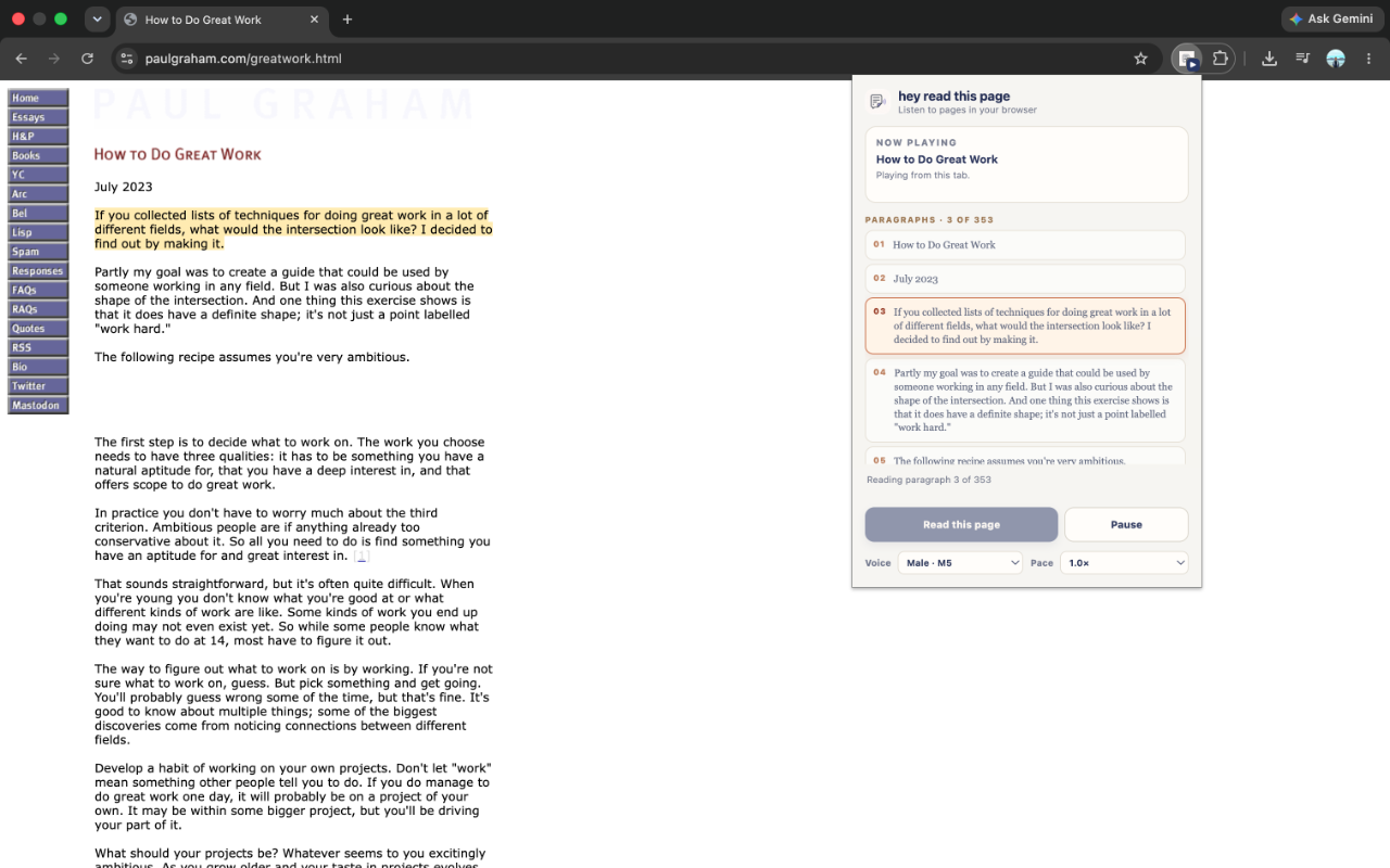 hey read this page reading a web article